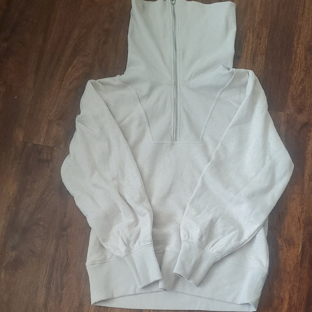 Express Light Gray Cowl Neck Sweater